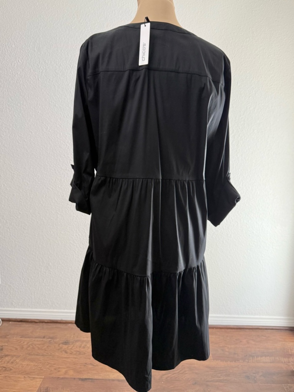 Chico’s Black Shirtdress NWT - Picture 2 of 7